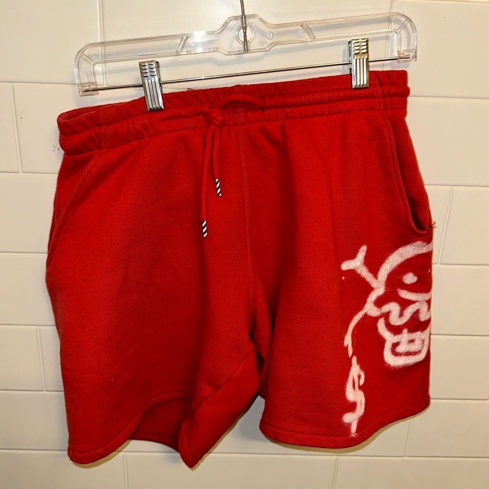 Billionaire Boys Club Red and White Athletic Shorts
